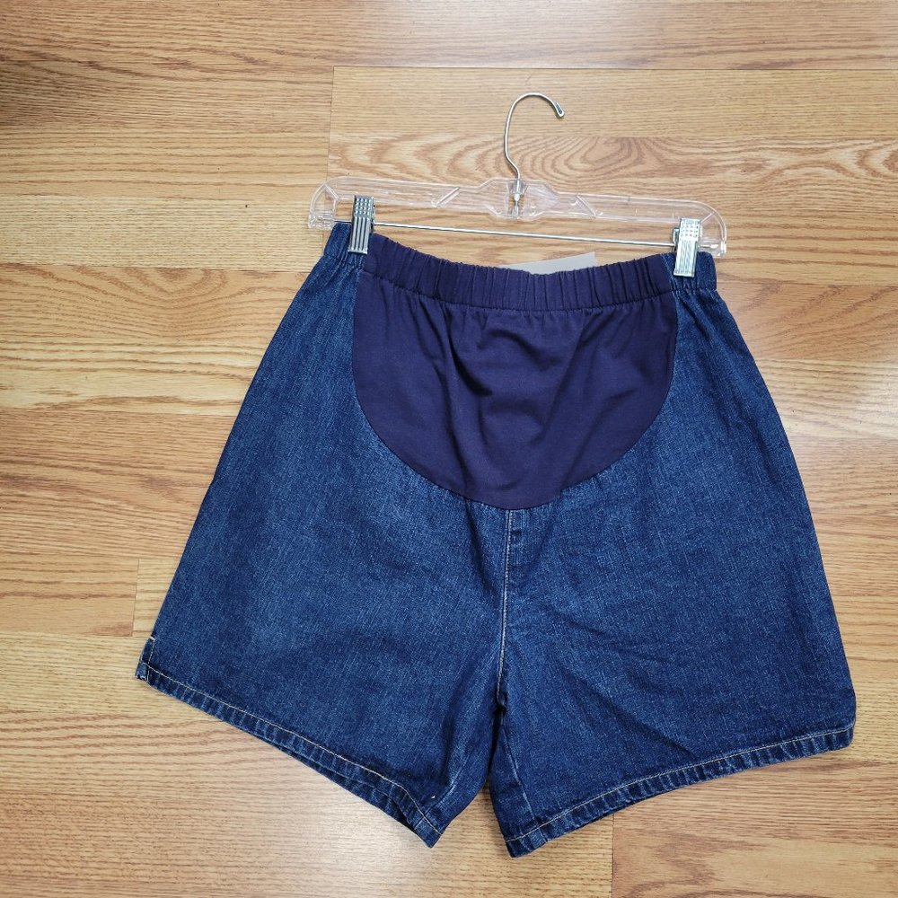 IN DUE TIME DENIM MATERNITY SHORTS